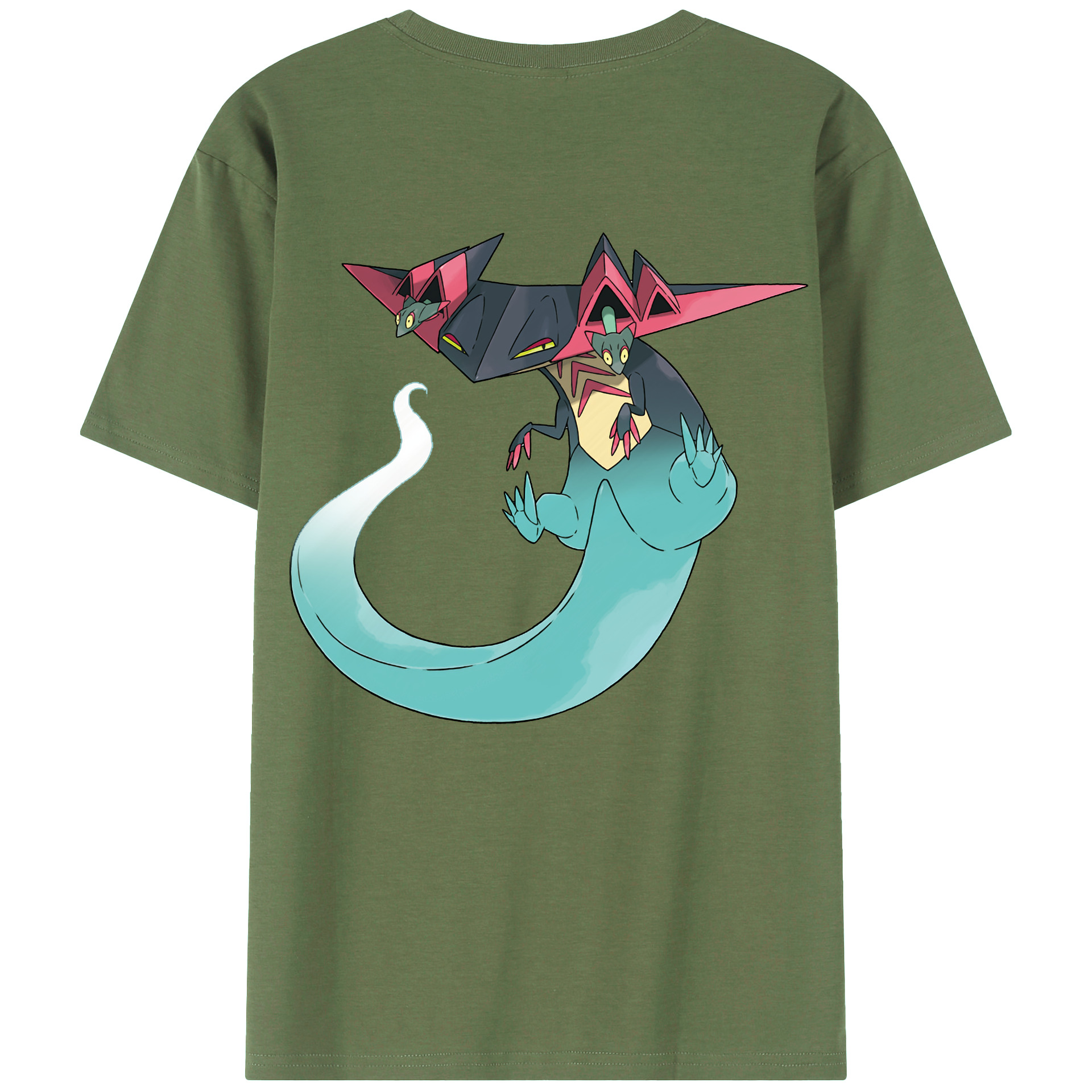 （画像用） ポケットモンスター Pokémon 綿100％ メンズ半袖Tシャツ（バックプリント） 通気性